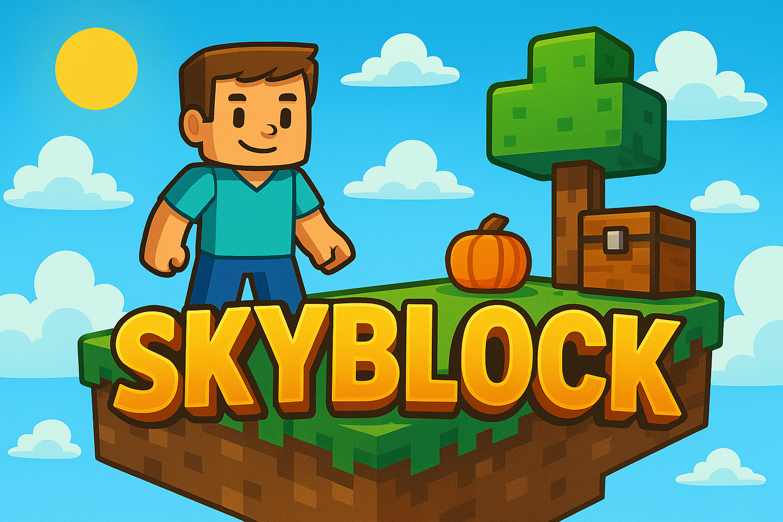 Skyblock game mode screenshot